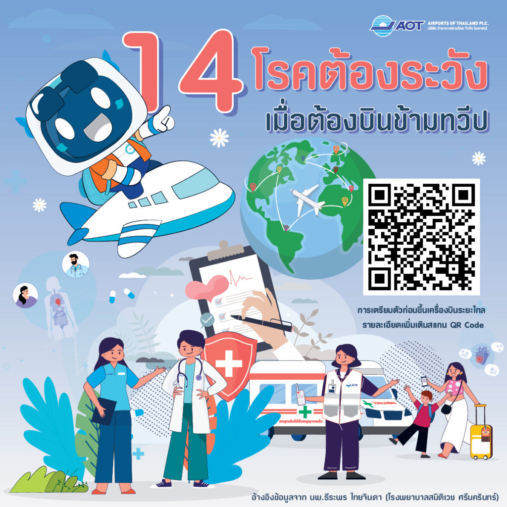 14 โรคต้องระวัง เมื่อต้องบินข้ามทวีป