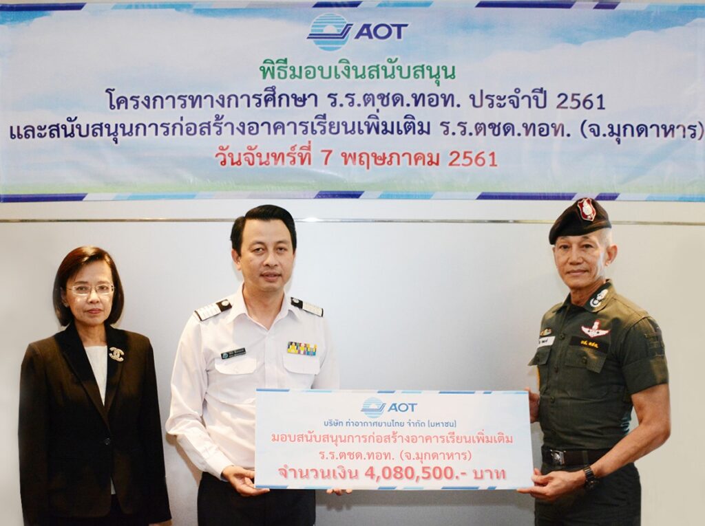 ภาพมอบเงินสนับสนุนการศึกษาโรงเรียนตำรวจตระเวนชายแดน